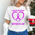 Purple In Memory Of Mother In Law Alzheimers Dementia Heart Unisex T-Shirt Purple In Memory Of Mother In Law Alzheimers Dementia Heart Unisex T-Shirt