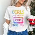 Retro Girls Just Wanna Have Fun Nostalgia 1980s 80's Premium Tri-Blend Unisex T-Shirt
