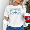 Senior 26 Graduation Class Of 2026 Bow Blue Toile Floral Unisex T-Shirt