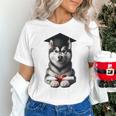 Siberian Husky Dog Graduation Cap Training School Graduate Men Women Kids Unisex T-Shirt