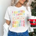 i Survived My Fiance's Nursing Degree Graduation Groovy Premium Unisex T-Shirt