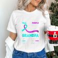 Teal & Purple In Memory Of My Grandpa Suicide Prevention Raglan Baseball Tee Unisex T-Shirt