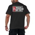 1 Social Battery Sarcastic Introverted Men Women Men's Back Print T-Shirt 1 Social Battery Sarcastic Introverted Men Women Men's Back Print T-Shirt