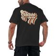 1977 Class Reunion Retro Class Of 77 High School Graduation Men's Back Print T-Shirt