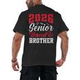 2026 Senior Band Brother Class Of 2026 Parent Graduation Men's Back Print T-Shirt