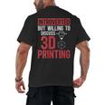 3D Printer Introvert 3D Printing Men's Back Print T-Shirt