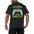 3rd Grade Level Complete Gamer Class Of 2026 Graduation Men's Back Print T-Shirt