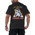 5th Grade Graduate Class 2021 Dabbing Unicorn Graduation Men's Back Print T-Shirt