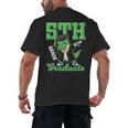 5th Grade Graduate Dinosaur Dab Graduation School Men's Back Print T-Shirt