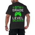 5th Grade Level Unlocked Back To School Gamer Graduation Men's Back Print T-Shirt