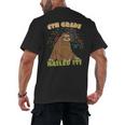 6th Grade Graduation Sloth Nailed It Class Of 2025 Men's Back Print T-Shirt