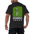 Alien Avoids Humans Sarcastic Introvert Humor Men's Back Print T-Shirt Alien Avoids Humans Sarcastic Introvert Humor Men's Back Print T-Shirt