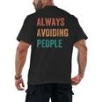 Always Avoiding People Shy Introvert Men's Back Print T-Shirt