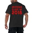 & Red Class Of 2018 Senior GraduationShirt Men's Back Print T-Shirt