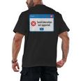 Anti Social Introvert Social Interaction Not Supported Men's Back Print T-Shirt Anti Social Introvert Social Interaction Not Supported Men's Back Print T-Shirt