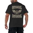 Antisocial Butterfly Quote Socially Selective Introvert Men's Back Print T-Shirt