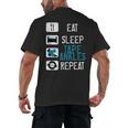 Athletic Trainer Eat Sleep Tape Ankles Graduation Men's Back Print T-Shirt