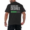Bachelors Degree Loading College Student Graduation Men's Back Print T-Shirt