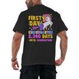 Back To School First Day Of Kindergarten Graduation Unicorn Men's Back Print T-Shirt