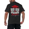 Big Sis Of a 2025 Graduate Class Senior Graduation Grad 25 Men's Back Print T-Shirt