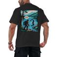 Bigfoot Sasquatch Loch Ness Monster Introvert Bruh Men's Back Print T-Shirt