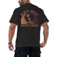 Black Queen With a Masters Degree Melanin Girls Graduation Men's Back Print T-Shirt