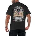 The Book Is Always Better Men's Back Print T-Shirt