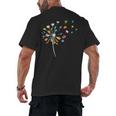 Book Dandelion Reading Lover Bookworm Bookish Librarian Read Men's Back Print T-Shirt
