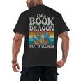 Im a Book Dragon Not a Worm Dragon Men's Back Print T-Shirt