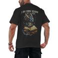 Bookish Quote I Am a Book Dragon Not a Worm Reading Book Men's Back Print T-Shirt