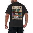 Books Are My Happy Place Men's Back Print T-Shirt Books Are My Happy Place Men's Back Print T-Shirt