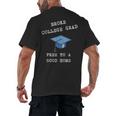 Broke College Grad Free To A Good Home Fun Graduation Men's Back Print T-Shirt