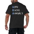 More Bucks Annually MBA Graduation Shirt Men's Back Print T-Shirt