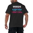 Words Cannot Express How Much I Don't Care Introvert Men's Back Print T-Shirt Words Cannot Express How Much I Don't Care Introvert Men's Back Print T-Shirt