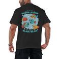 Cartoon Sarcasm Anti-Social Nihilism Introvert Fish Men's Back Print T-Shirt
