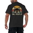 Cat Eww People Introvert Meme Women Men Kids Men's Back Print T-Shirt