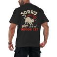Cat Lover Sorry Cant Go Im An Indoor Introvert Cat Mom Men's Back Print T-Shirt Cat Lover Sorry Cant Go Im An Indoor Introvert Cat Mom Men's Back Print T-Shirt