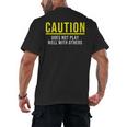 Caution Does Not Play Well With Others Introvert Men's Back Print T-Shirt Caution Does Not Play Well With Others Introvert Men's Back Print T-Shirt