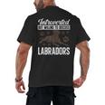 Chocolate Lab Dog Introvert Chocolate Labrador Retriever Men's Back Print T-Shirt