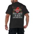Christmas Matching Most Likely To Read A Book PJS Men's Back Print T-Shirt