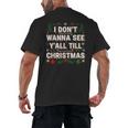 Christmas Sarcastic Introvert Holiday Shirt Men's Back Print T-Shirt