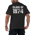 Class Of 1974 High School College Graduation Reunion Men's Back Print T-Shirt