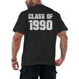 Class Of 1990 High School College Graduation Reunion Men's Back Print T-Shirt
