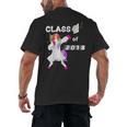 Class Of 2018 Graduation Him Her Unicorn Dabbing Shirt Men's Back Print T-Shirt