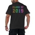 Class Of 2019 High School Graduation Date Graduate Men's Back Print T-Shirt
