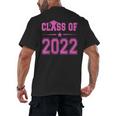 Class Of 2022 Pink Girls Shirt Graduation Men's Back Print T-Shirt