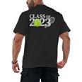 Class Of 2023 Graduation Senior Tennis Player Men's Back Print T-Shirt