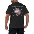 Class Of 2024 Graduation Year Unicorn Tee Shirt Men's Back Print T-Shirt