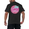 Class Of 2024 Senior Pink Retro Classic Girl Grad Graduation Men's Back Print T-Shirt