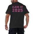 Class Of 2025 High School Graduation Date GraduateShirt Men's Back Print T-Shirt
